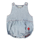 Piupiuchick Sleeveless Baby Romper Blue Light Denim