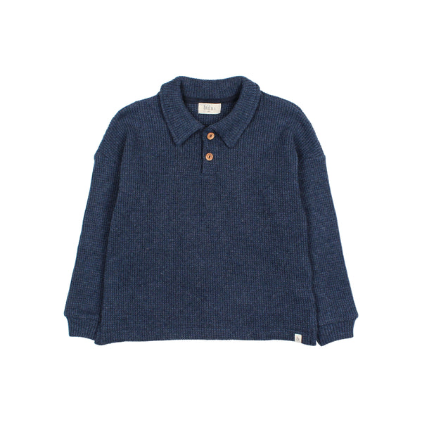 Buho Waffle Polo Navy