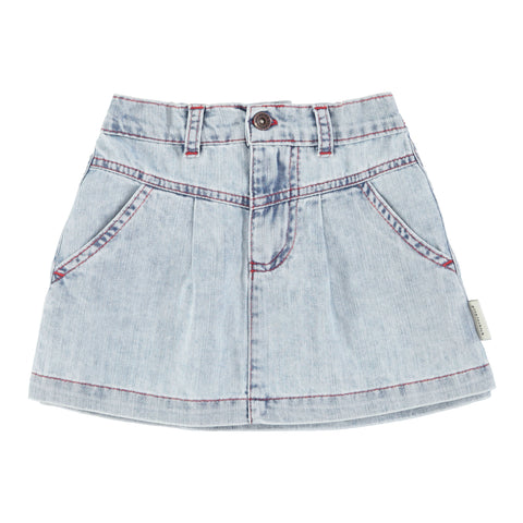 Piupiuchick Knee-Lenght Skirt Blue Light Denim