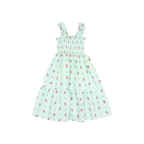 Buho Strawberry Dress Aqua