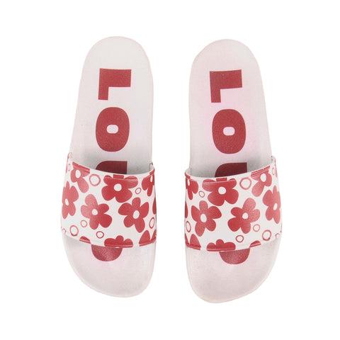 Loud Apparel Mela Sliders Loud Eyes Flower Aop