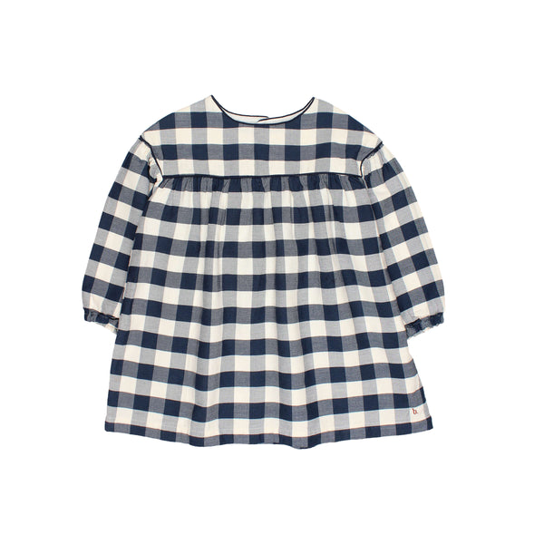 Buho Gingham Dress Navy