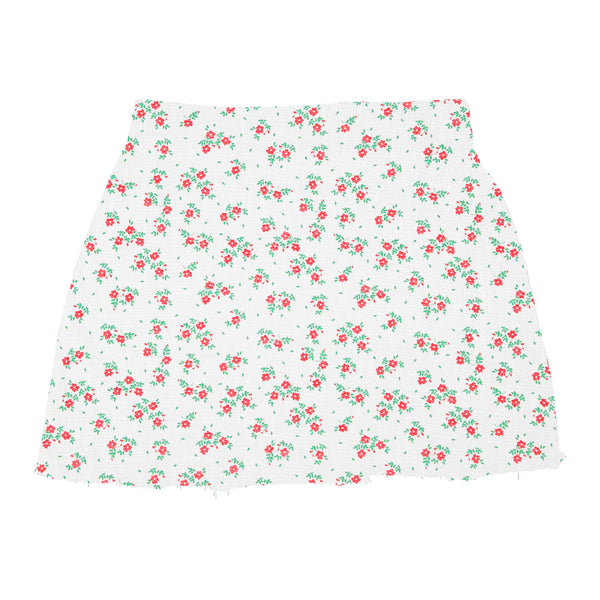 Piupiuchick Short Skirt Ecru W/ Red Flowers Allover
