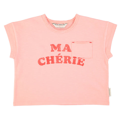 Piupiuchick T'Shirt Light Pink W/ "Ma Chérie" Print