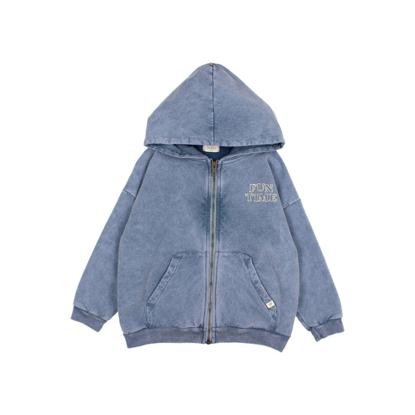 Buho Fleece Hoodie Zip Indigo