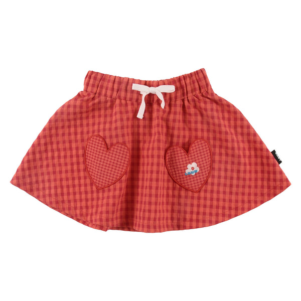 Loud Apparel Caldo Mini Skirt Red Check