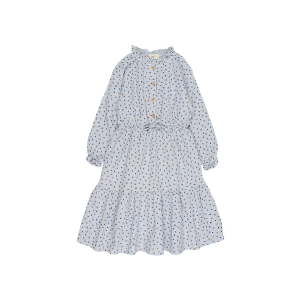 Buho Fall Maxi Dress Soft Blue