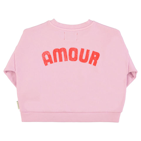 Piupiuchick Sweatshirt Lilac W/ Red Heart Print