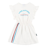 Loud Apparel Napoli Dress Elastic Waist Gardenia