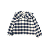 Buho Gingham Blouse Navy
