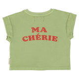 Piupiuchick T'Shirt Light Olive W/ Cherry Print