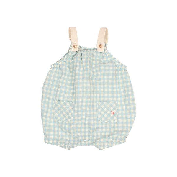 Buho BB Gingham Romper Aqua
