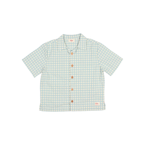 Buho Gingham Shirt Aqua