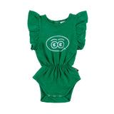 Loud Apparel Tragara Baby Girl Romper Green