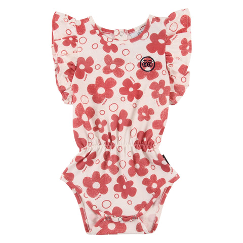 Loud Apparel Giardino Baby Girl Romper Flower Aop