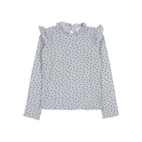 Buho Fall Rib T-Shirt Soft Blue
