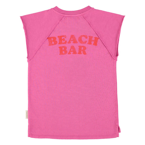 Piupiuchick Knee-Length T-Shirt Dress Fuchsia W/ Ice Cream Print