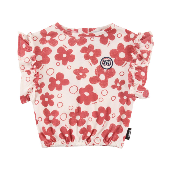 Loud Apparel Capri Baby Girl Top Flower Aop