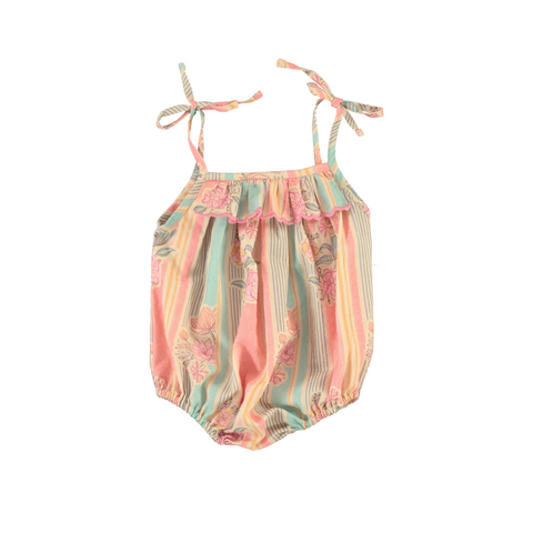Bebe Organic Florence Romper Floral Stripe