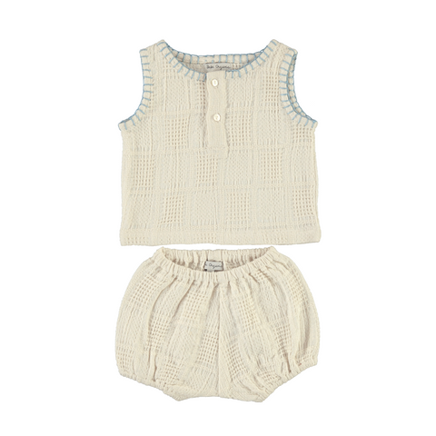 Bebe Organic Sky Baby Set Natural Squares