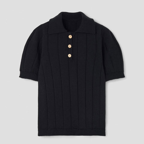 Popelin Black Polo Shirt ||17.4