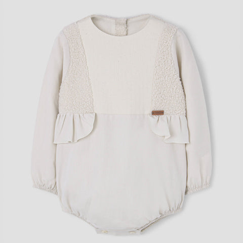 Popelin romper off-white with side panels || 1.1