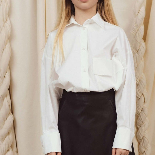 Unlabel Beven Cropshirt White