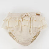 Popelin Off-White Culotte With Double Frill ||52.1