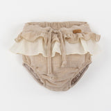 Popelin Sand Organic Culotte With Double Frill ||52.2