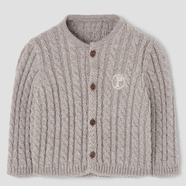 Popelin knitted jacket sand || 57.2