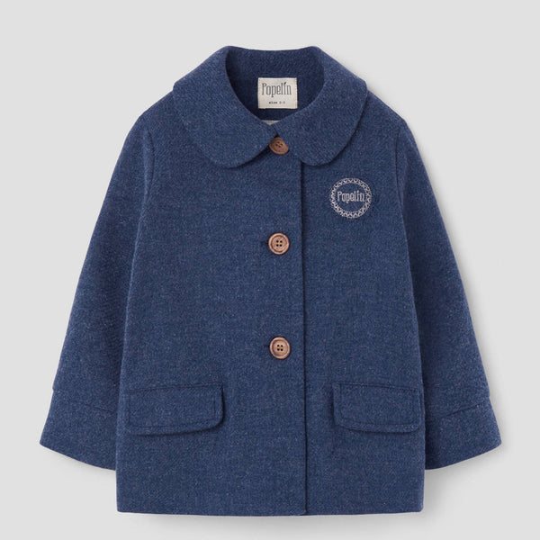 Popelin coat blue woollen || 62.2