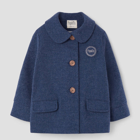 Popelin coat blue woollen || 62.2