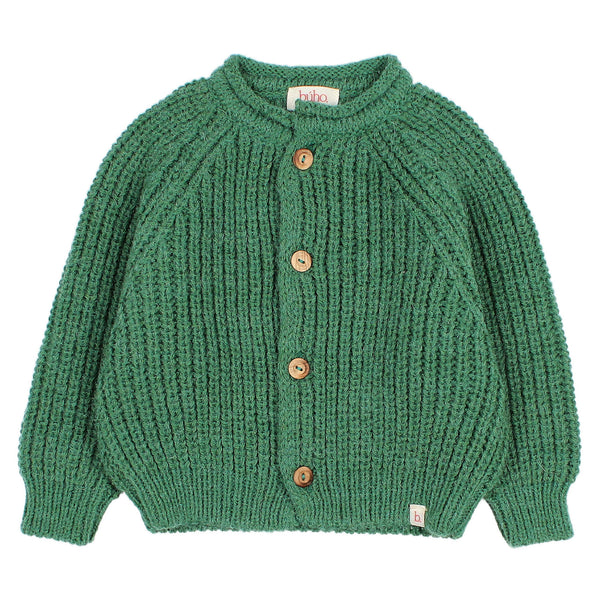 Buho BB Soft Knit Cardigan Forest Green