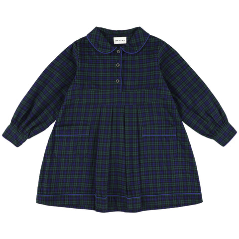 Morley Zuri Girls Long Sleeve Dress Bleu