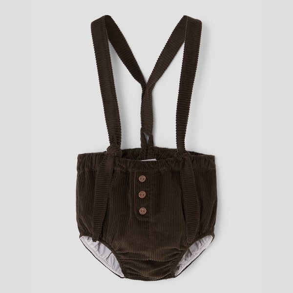 Popelin bloomer brown corduroy with removable straps || 25.3