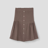 Popelin Brown Midi Skirt ||24.4