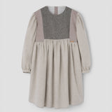 Popelin dress sand with panels || 46.2
