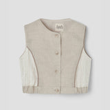 Popelin Silver Lurex Top With Side Panels ||16.1