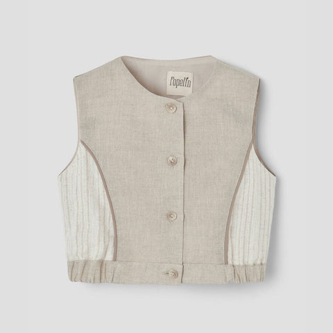 Popelin Silver Lurex Top With Side Panels ||16.1