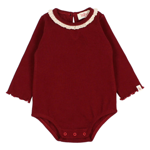 Buho BB Soft Rib Bodysuit Pomegranate
