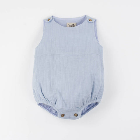 Popelin Blue Baby Romper Suit ||50.5
