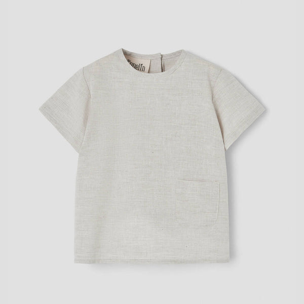 Popelin Grey Shirt With Pocket ||54.5