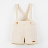 Popelin Off-White Shorts With Straps ||11.1