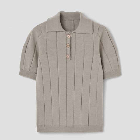 Popelin Beige Polo Shirt ||17.2