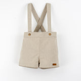 Popelin Sand Oxford Shorts With Straps ||11.3