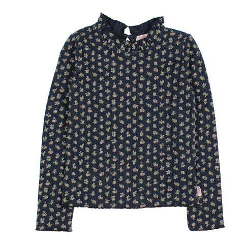 Buho Cottage Rib T-Shirt Navy