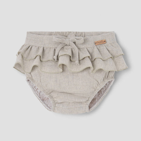 Popelin bloomer sand with double frill || 28.2