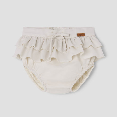 Popelin bloomer off-white with double frill || 28.1