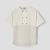 Popelin Sand Waffle Fabric Shirt With Double Breasted Buttons ||20.1