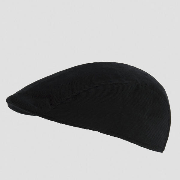 Popelin peak cap black corduroy || 66.4